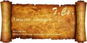 Tanczer Csongor névjegykártya