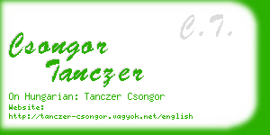 csongor tanczer business card